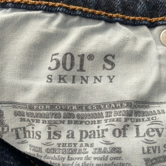 Levi's 501 Skinny Jeans 24W x 28L - Picture 13 of 15